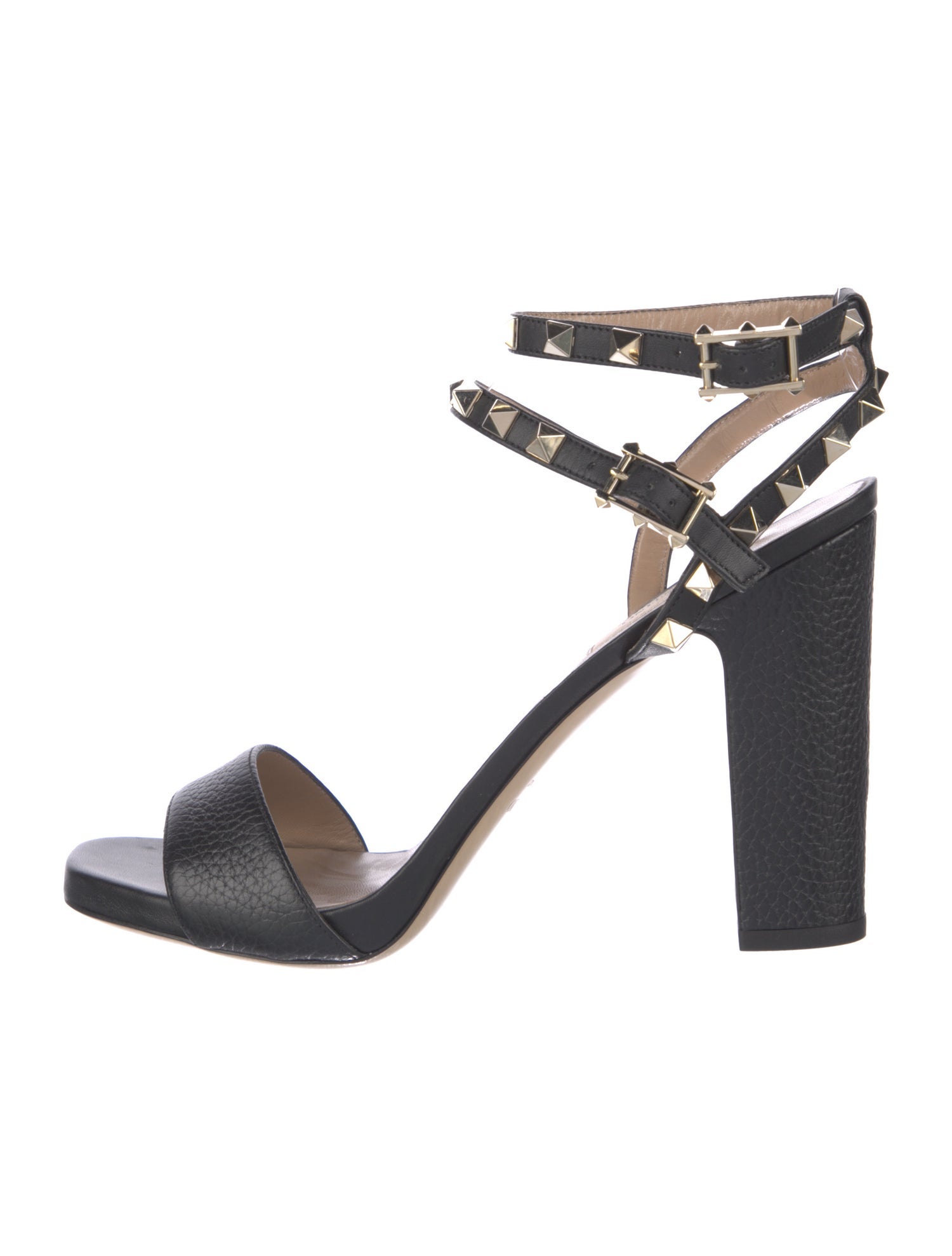 Valentino Rockstud Accents Leather Sandals