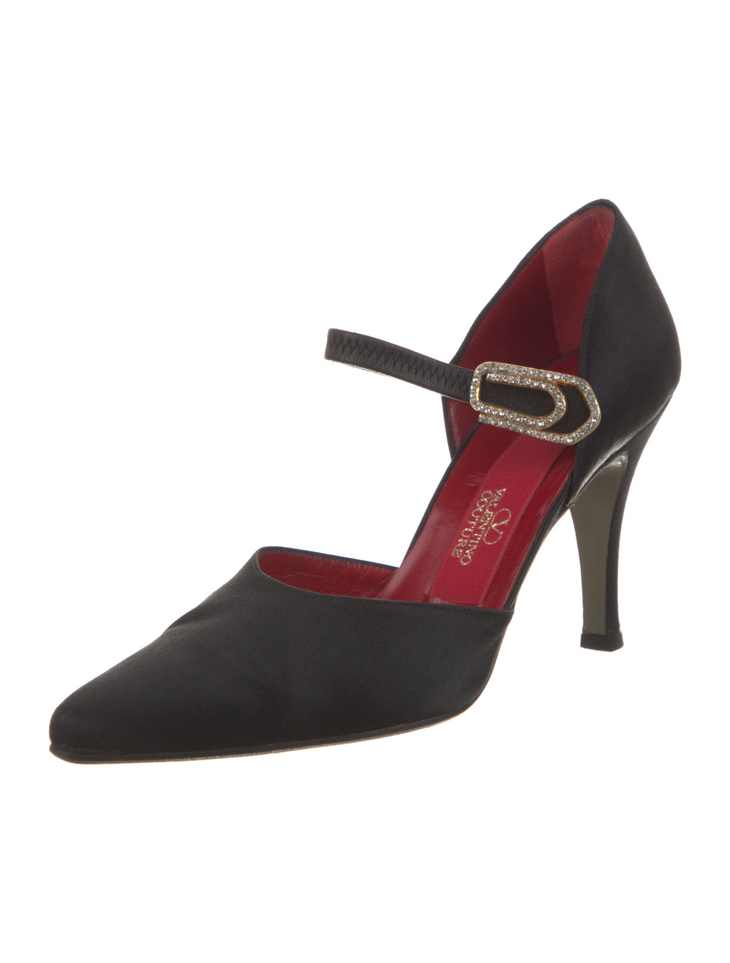 Valentino Couture Vintage Satin D'Orsay Pumps