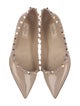 Valentino Rockstud Accents Patent Leather Flats