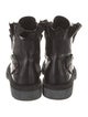 Valentino Leather Printed Combat Boots