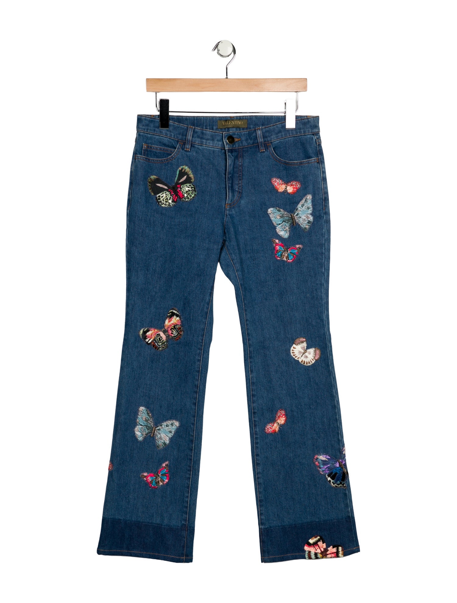 Valentino Mid-Rise Wide Leg Jeans