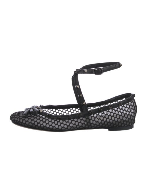 Valentino Mesh Studded Accents Flats