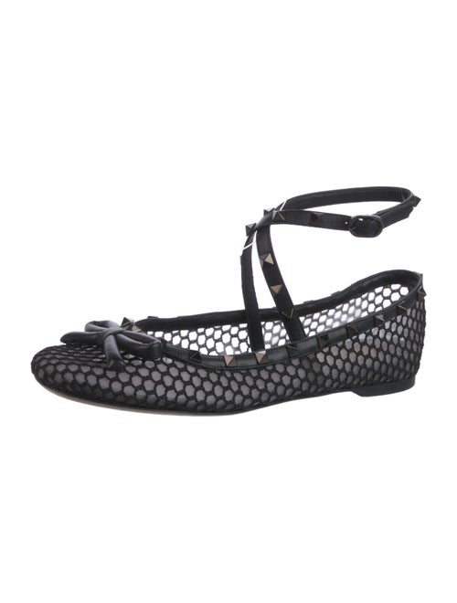 Valentino Mesh Studded Accents Flats