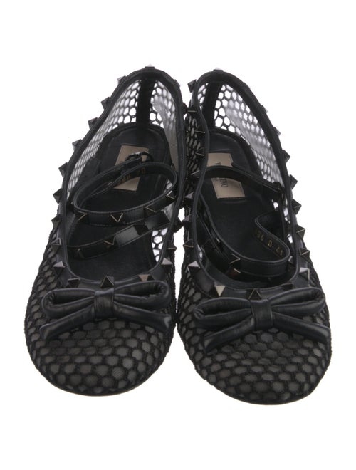Valentino Mesh Studded Accents Flats
