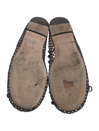 Valentino Mesh Studded Accents Flats