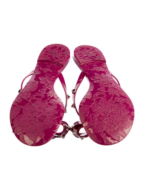 Valentino Rockstud Accents Rubber Flip Flops