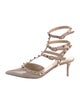 Valentino Rockstud Accents Patent Leather T-Strap Pumps