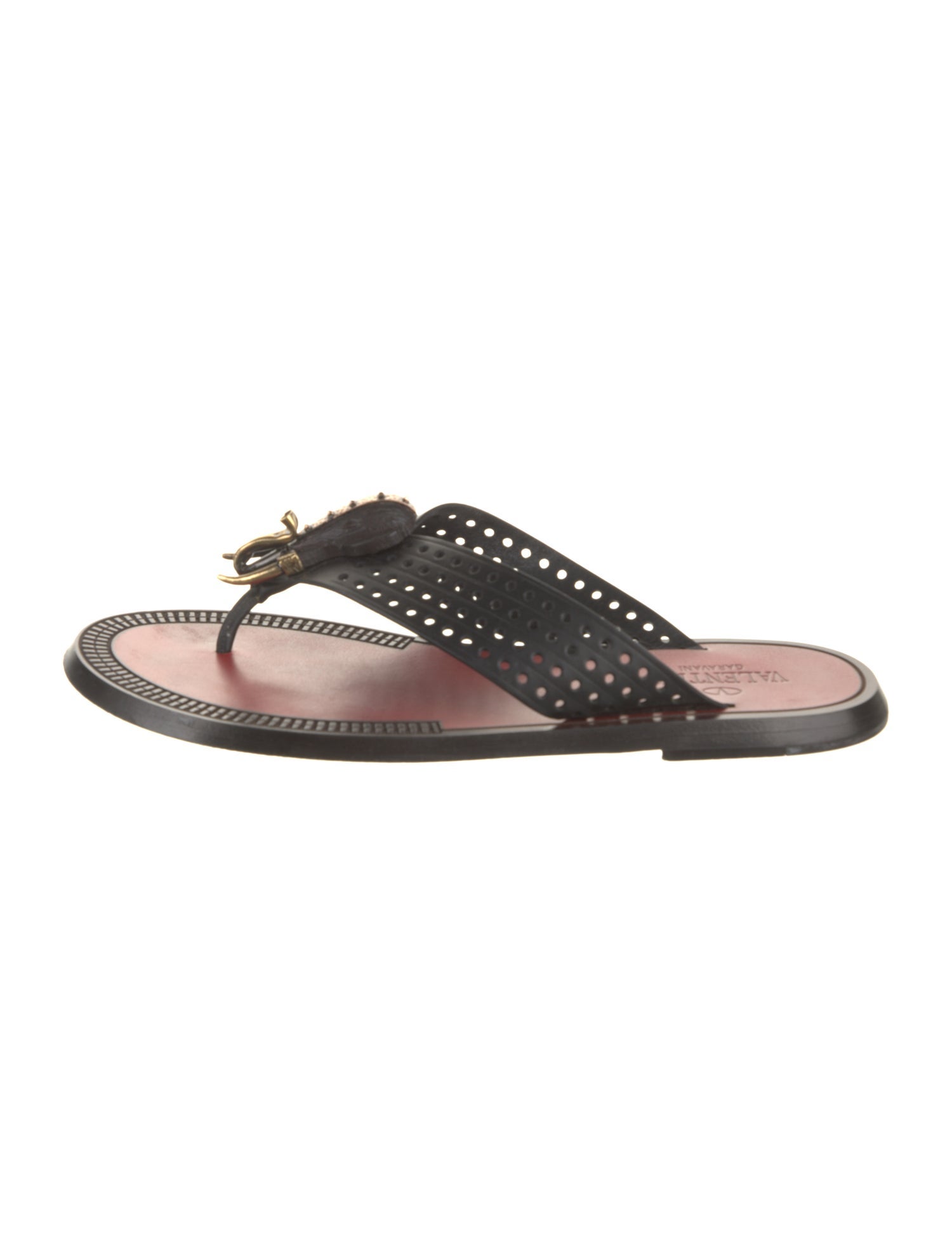 Valentino Leather Slides