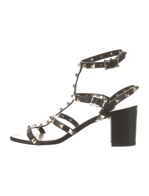 Valentino Rockstud Accents Leather Gladiator Sandals