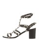 Valentino Rockstud Accents Leather Gladiator Sandals