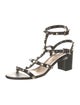 Valentino Rockstud Accents Leather Gladiator Sandals