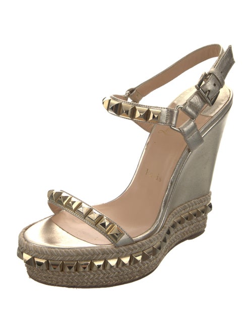 Valentino Leather Studded Accents Espadrilles