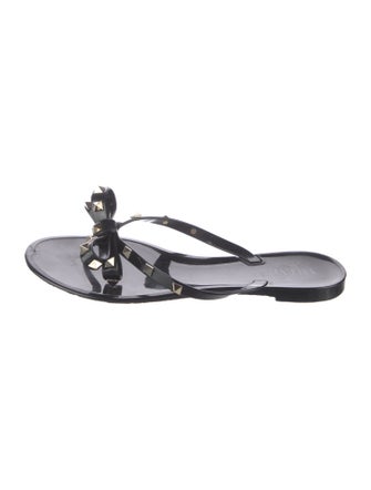 Valentino Rockstud Accents Rubber Slides