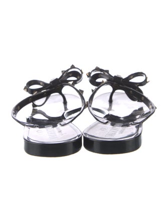 Valentino Rockstud Accents Rubber Slides