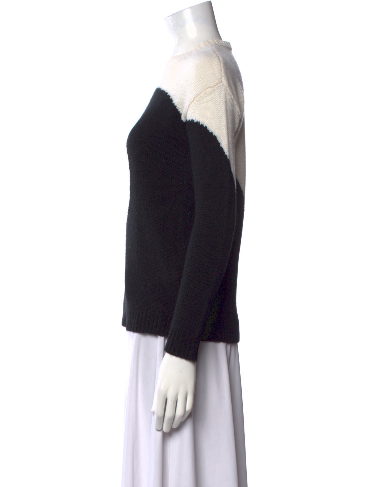 Valentino Cashmere Colorblock Pattern Sweater