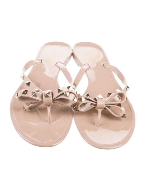 Valentino Rockstud Accents Rubber Slides