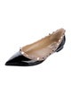 Valentino Rockstud Accents Patent Leather Ballet Flats