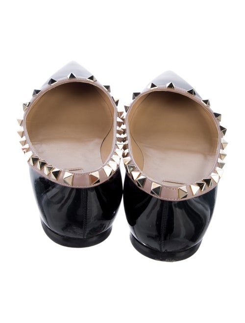 Valentino Rockstud Accents Patent Leather Ballet Flats