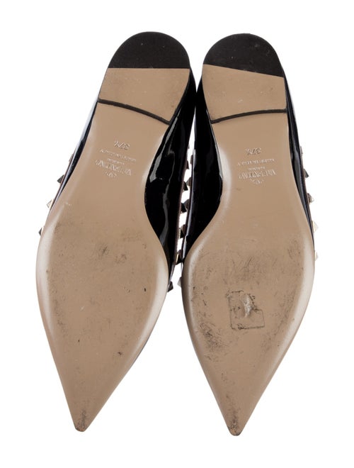 Valentino Rockstud Accents Patent Leather Ballet Flats