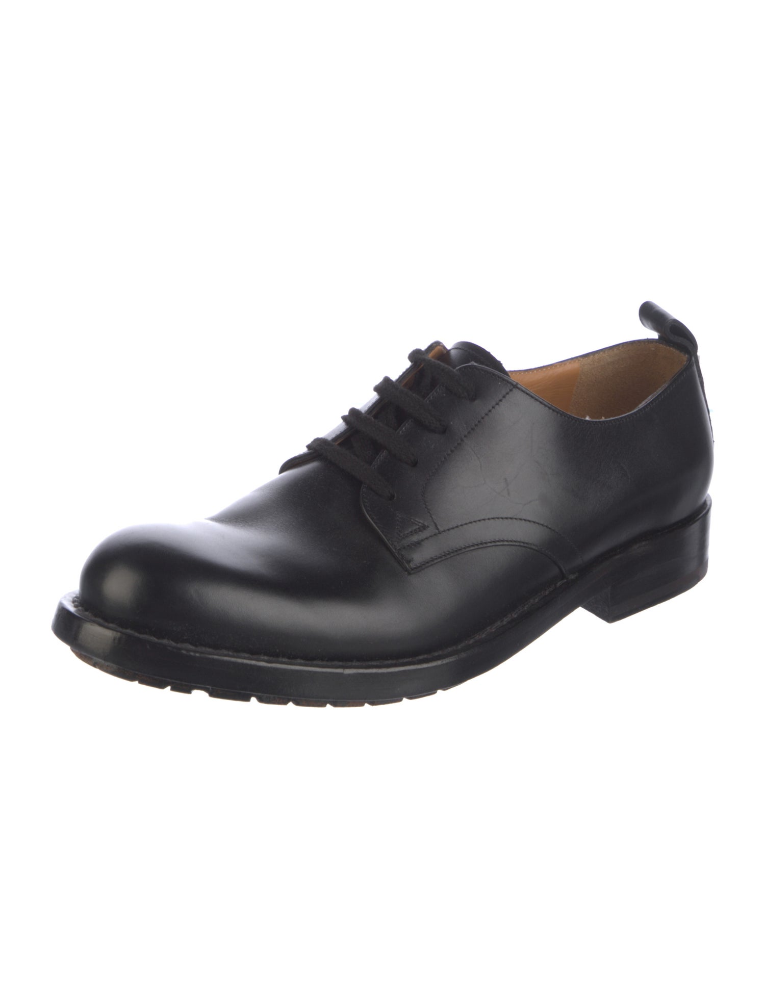 Valentino Rockstud Accents Leather Derby Shoes