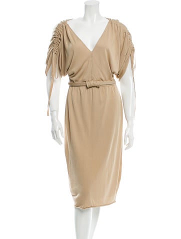 Valentino Ruched Midi Dress