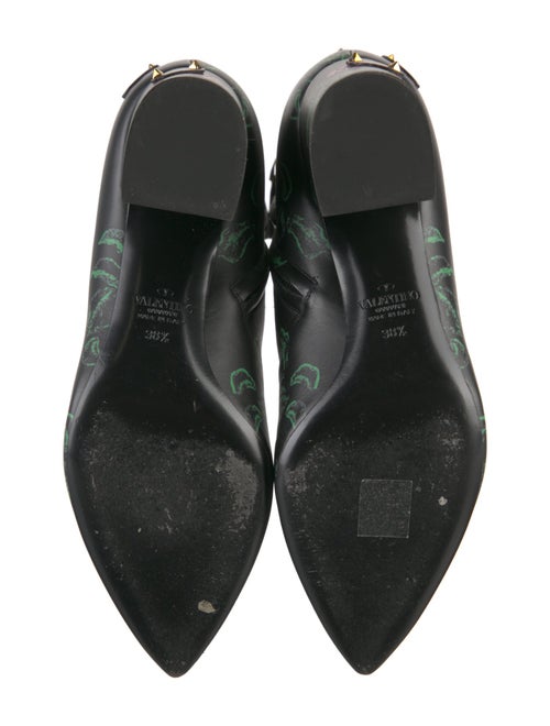 Valentino Rockstud Accents Leather Combat Boots