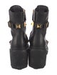 Valentino Rockstud Accents Leather Combat Boots
