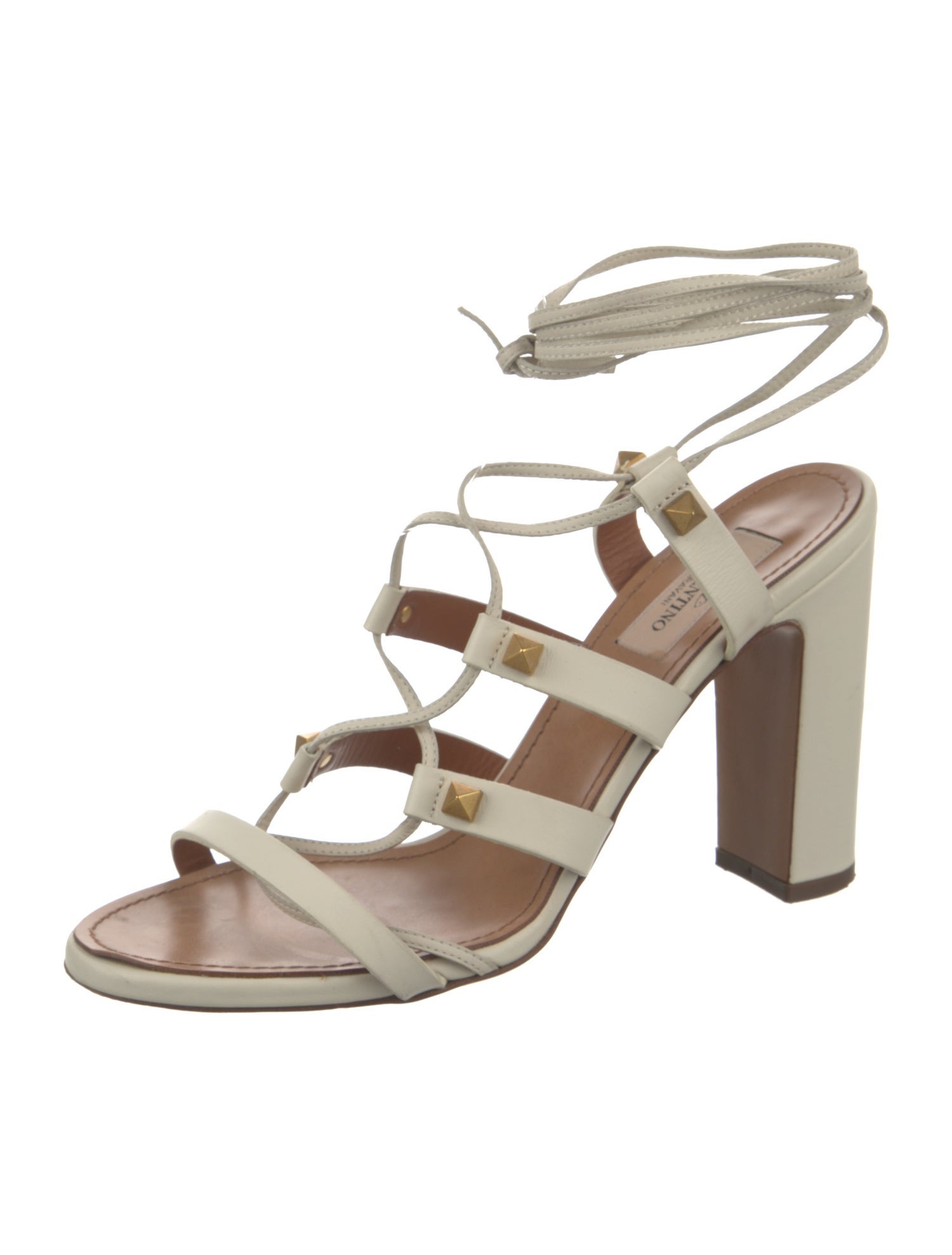 Valentino Rockstud Accents Leather Sandals