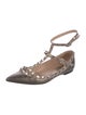 Valentino Rockstud Accents Leather Ballet Flats