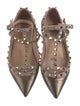 Valentino Rockstud Accents Leather Ballet Flats