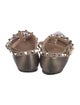 Valentino Rockstud Accents Leather Ballet Flats