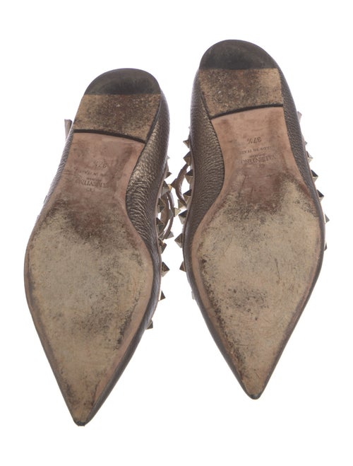 Valentino Rockstud Accents Leather Ballet Flats