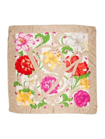 Valentino Scarves and Shawls Silk Floral Print Scarf