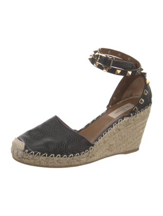 Valentino Leather Studded Accents D'Orsay Pumps