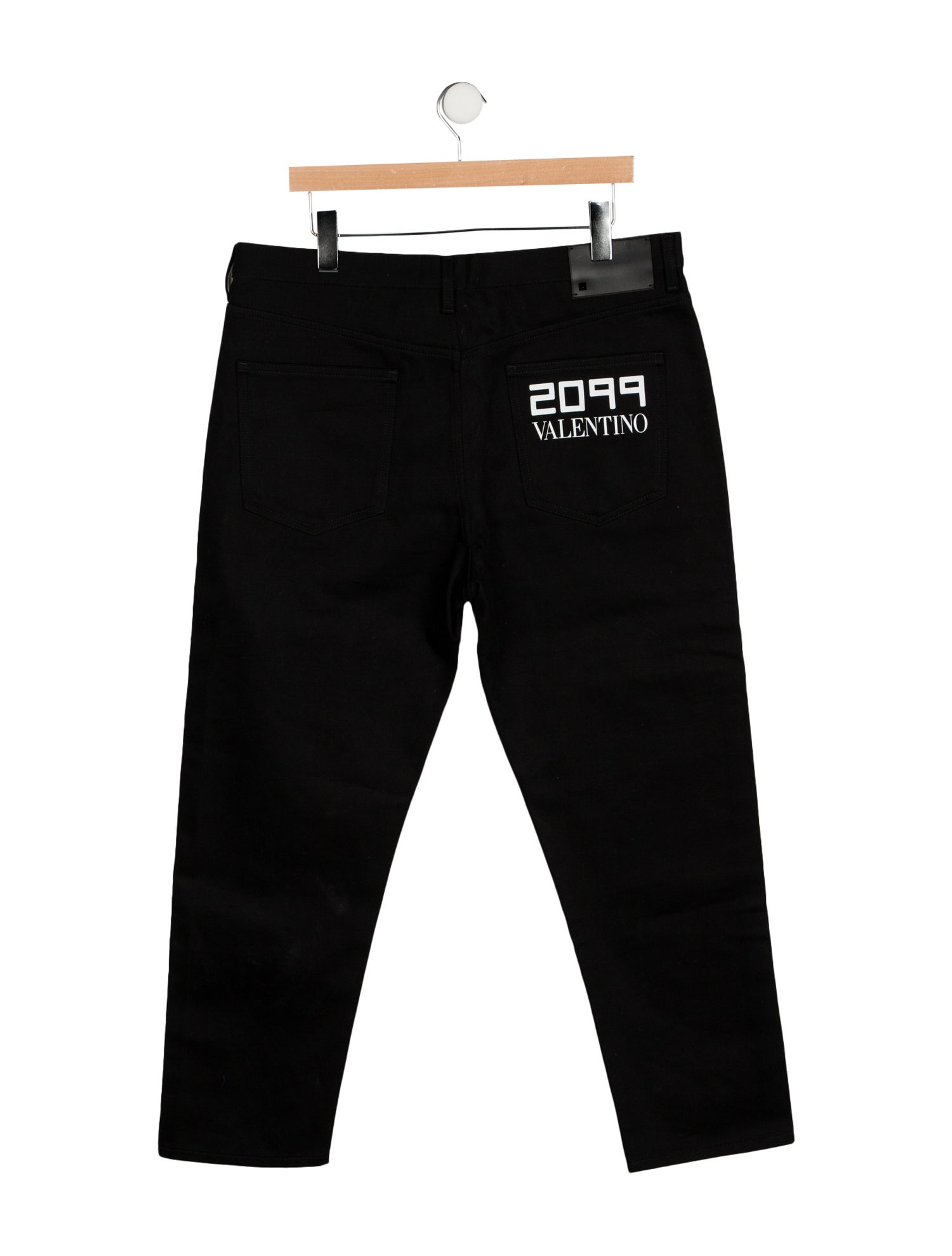 Valentino Rockstud Accents Straight-Leg Jeans