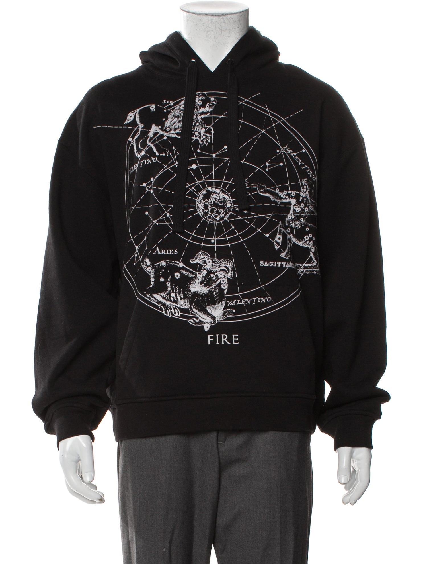 Valentino Graphic Print Crew Neck Hoodie