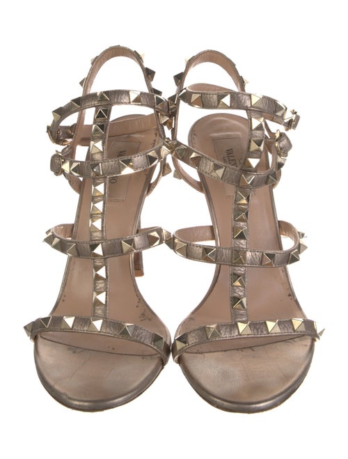 Valentino Rockstud Accents Leather Gladiator Sandals