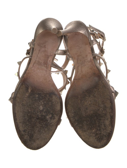 Valentino Rockstud Accents Leather Gladiator Sandals