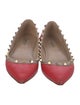 Valentino Rockstud Accents Leather Ballet Flats