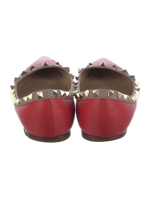 Valentino Rockstud Accents Leather Ballet Flats
