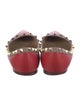 Valentino Rockstud Accents Leather Ballet Flats