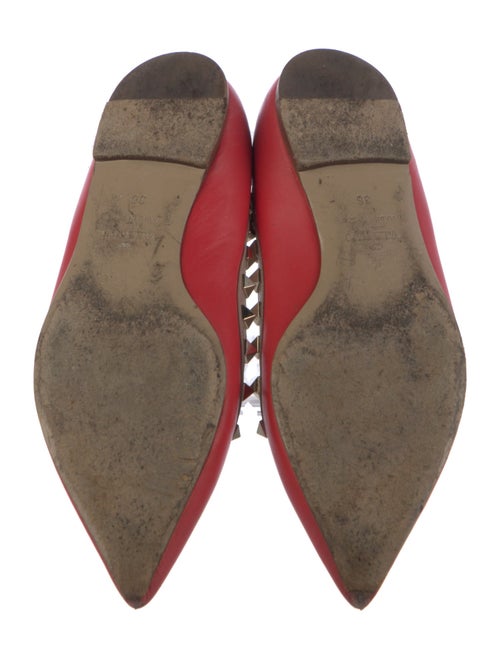 Valentino Rockstud Accents Leather Ballet Flats