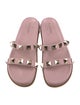 Valentino Rockstud Accents Leather Slides