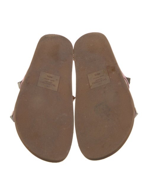 Valentino Rockstud Accents Leather Slides