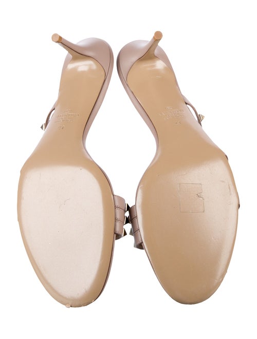 Valentino Rockstud Accents Leather Slides