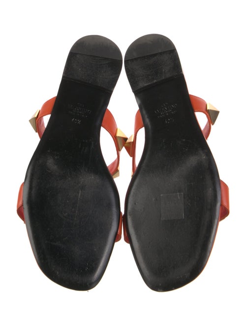 Valentino Rockstud Accents Leather Slides