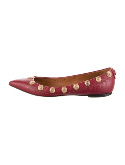 Valentino Leather Studded Accents Flats