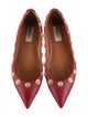 Valentino Leather Studded Accents Flats
