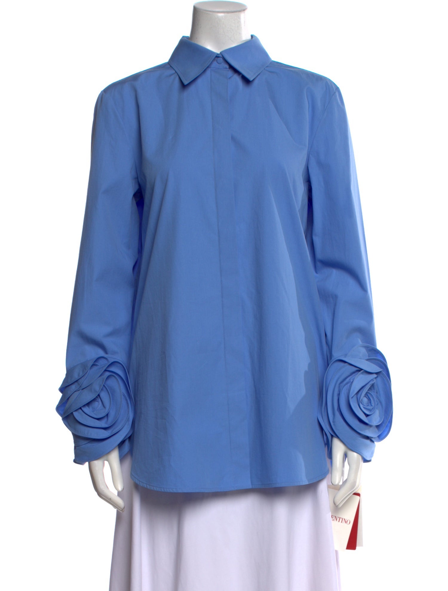 Valentino Long Sleeve Button-Up Top