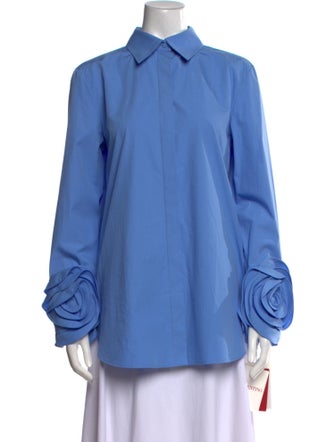Valentino Long Sleeve Button-Up Top
